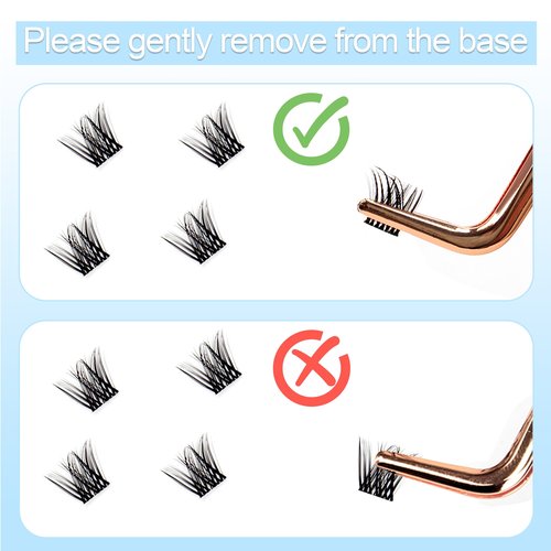 DIWINSH Lash Clusters Wispy Eyelash Clusters 144pcs 10-12mm Short Cluster Eyelash Extensions D Curl Natural Volume Lash Extensions Reusable Individual Lashes with Soft Thin Invisible Band (MQ-10-12mm)