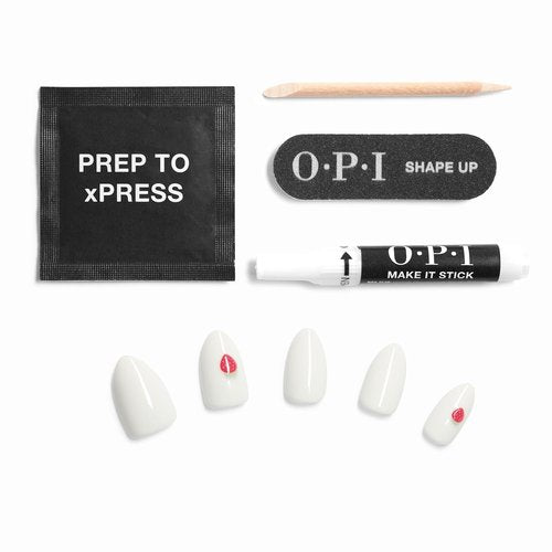 OPI Press On Nails - Short Round, Squoval & Almond Styles | 30 Count with Glue | Long Lasting & Reusable