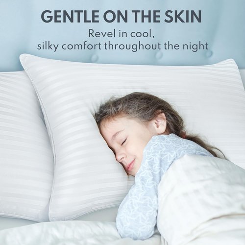 King Size Bed Pillows - Premium Down Alternative Cooling Pillows Set of 2 for All Sleep Positions
