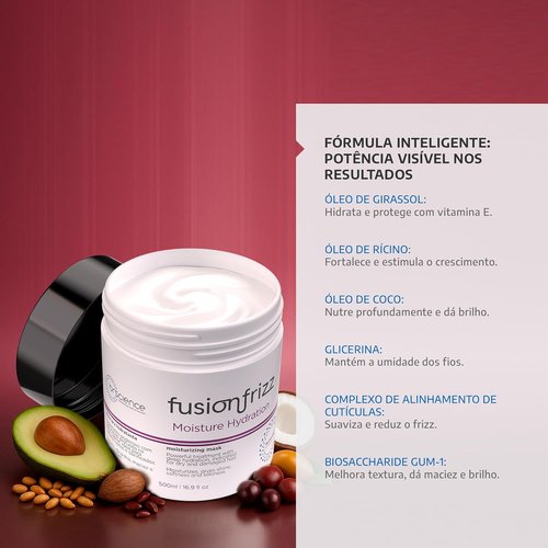 Brscience Fusionfrizz Moisture Hydration Mask - Reconstructive Treatment for Damaged Hair | 500mL