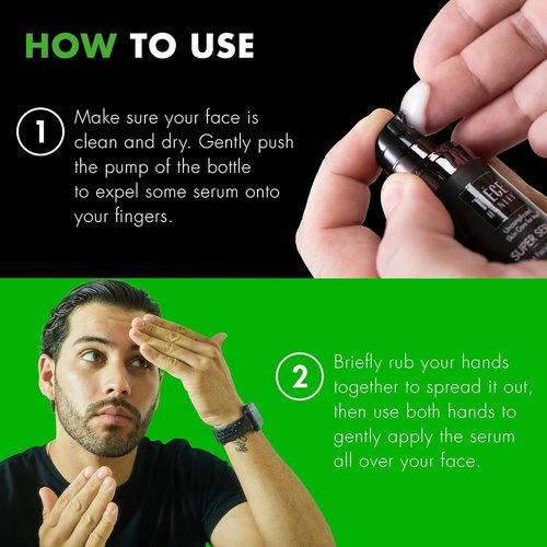 Tiege Hanley Anti-Aging Face Serum for Men - Super Serum with Peptides & Retinyl Palmitate | 0.5 Fl Oz