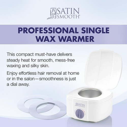 Satin Smooth Professional Single Wax Warmer for Hair Removal – SSW12C, Compact Wax Heater with Adjustable Temperature Control, Ideal for All Waxing Types