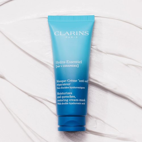Clarins Hydra-Essentiel Face Mask - Hydrating Formula for Plumper Skin | 24H Moisture + Radiance | 2.5 Oz