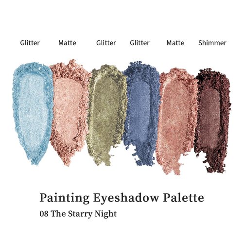 MilleFée Eyeshadow Palette 08 The Starry Night - Warm Deep, Cruelty-Free, High Pigmented, Smooth Blendable Formula