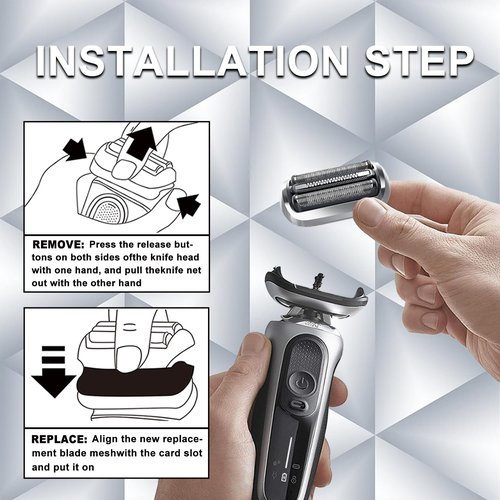 74S Series 7 Electric Replacement Shaver Head Accessories Series 7 Electric Shaver blade Compatible with Braun Series 7 7120s, 7125s, 7127cs, 7171cc, 7175cc, 7185cc and 7189cc