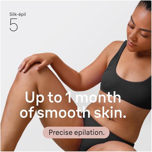 Braun Silk-épil 5 Epilator - Women’s Hair Removal Device for Wet & Dry Use | Includes Skin Contact Cap, Grey