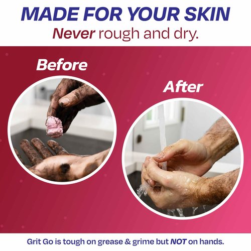 Grit Go Industrial Hand Soap – Heavy-Duty Gritty Hand Cleaner for Mechanics, Construction Workers & More – Removes Grease, Oil, Rust & Paint – Moisturizing & Exfoliating Hand Paste (4 lb)