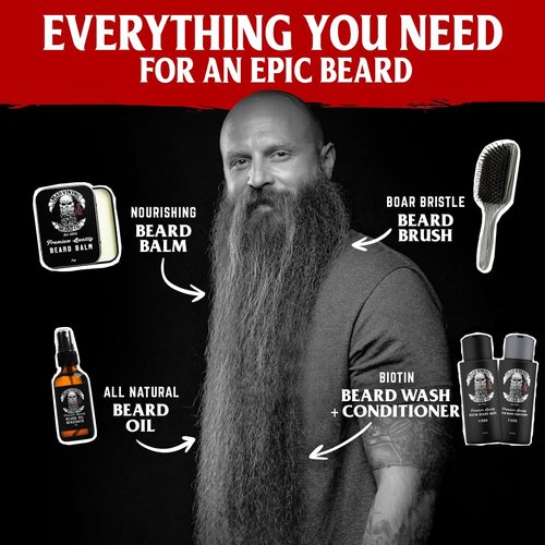Mad Viking Fenrir Beard Oil - Hydrate & Soften Your Beard Naturally | Bold Neroli, Rum & Tobacco Scent - 2oz