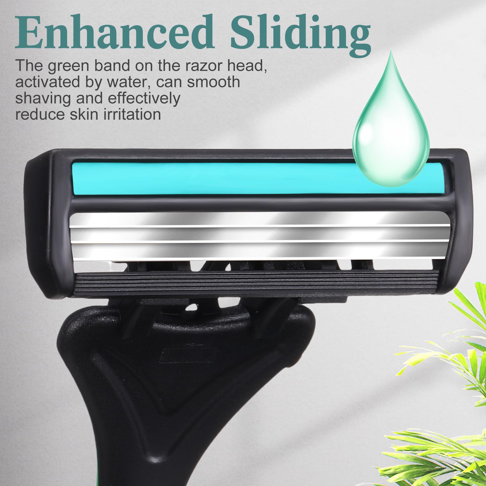 Wovnet 32 Pcs Men's Disposable Razors Bulk 3 Blade Shaving Razors for Sensitive Skin Comfortable Head Shave Easter Gifts