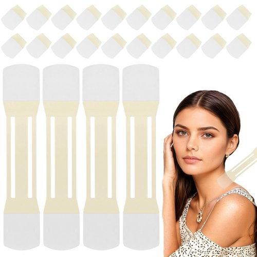 Snifflink Invisible Neck Lift Tape for Women - Instant Neck Tape Lifting Invisible for Turkey Neck & Double Chin - Waterproof Neck Tightening and Lifting Strips for Sagging Skin (Clear, 20 Pcs)