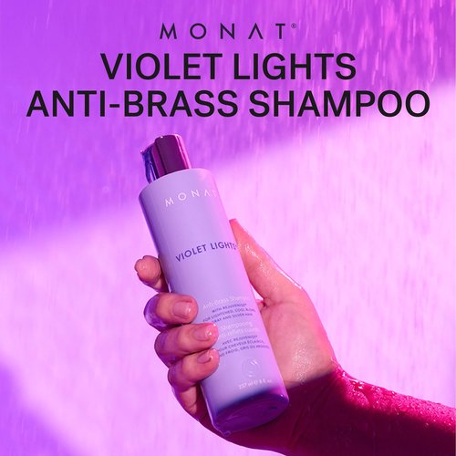 MONAT Violet Lights Anti-Brass Shampoo – Subtly Illuminates Hair – Advanced Toning Formula – Vibrant & Manageable Results – Gentle Cleansing for Radiant Locks – Enriched with REJUVENIQE®