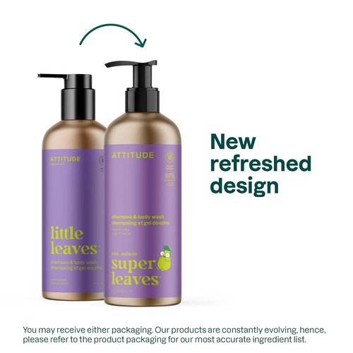 ATTITUDE Kids Shampoo & Body Wash - EWG Verified, Vegan, Plant-Based, Vanilla & Pear, 16 Fl Oz