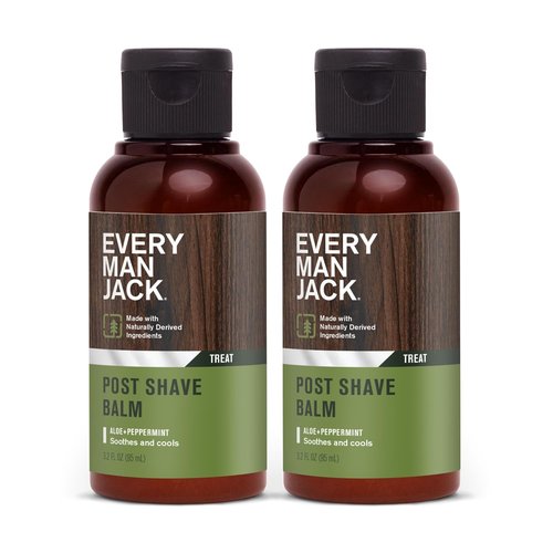 Every Man Jack Post Shave Balm - Soothes Irritation, Hydrates & Cools Skin - 3.2oz | 2 Pack