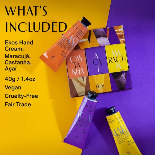 Natura Hand Cream Gift Set | 3-Pack Vegan Hydrating Balm with Passion Fruit, Brazil Nut & Açaí - Travel Size