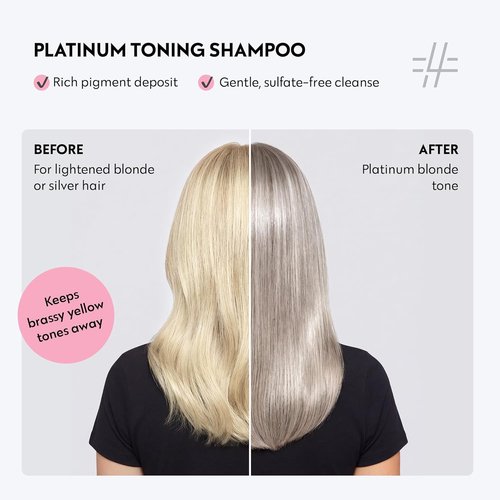 FOUR REASONS Hair Color Shampoo - Platinum Blonde Toner & Color Depositing Shampoo | Sulfate-Free, Vegan - 8.45 Fl Oz