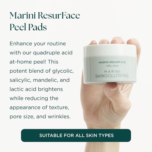 Marini SkinSolutions ResurFace Peel Pads - Exfoliating Blend for Texture, Pores & Wrinkles - 30 Count