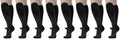 Copper Fit unisex adult Moisturizing Energy Plus Easy On Easy Off Knee High Compression Socks, Black, Small-Medium US (Pack of 2)