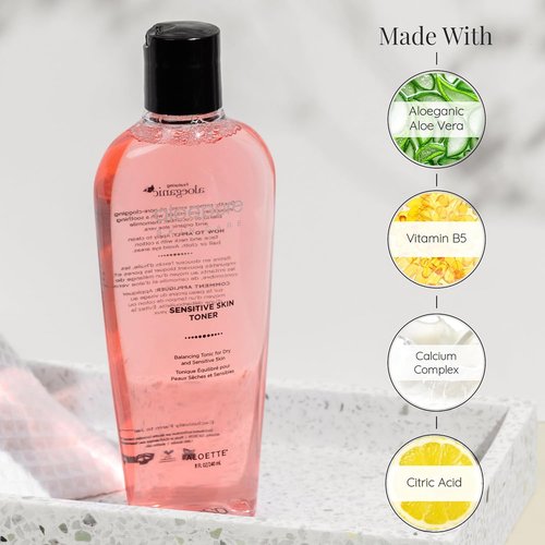 Aloette Sensitive Skin Toner - Gentle Hydrating Facial Toner for Dry & Sensitive Skin | Cucumber, Chamomile & Aloe Vera