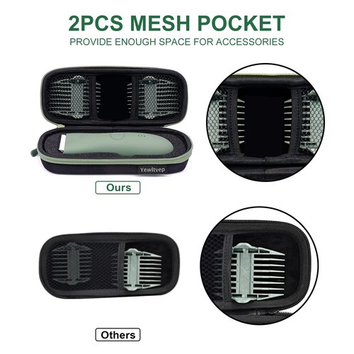 Case for Meridian Trimmer, Hard Carrying Case for MANSPOT Groin Hair Trimmer Without Recharge Dock, Meridian Shaver Storage Travel Bag MANSPOT Trimmer Holder with Shockproof Detachable Insert Foam