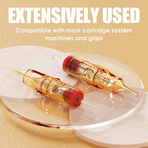 Dragonhawk Pro Tattoo Needles Cartridges, 1207RL Round Liner Pro Needles Pins for Super Artists, 20Pcs Disposable