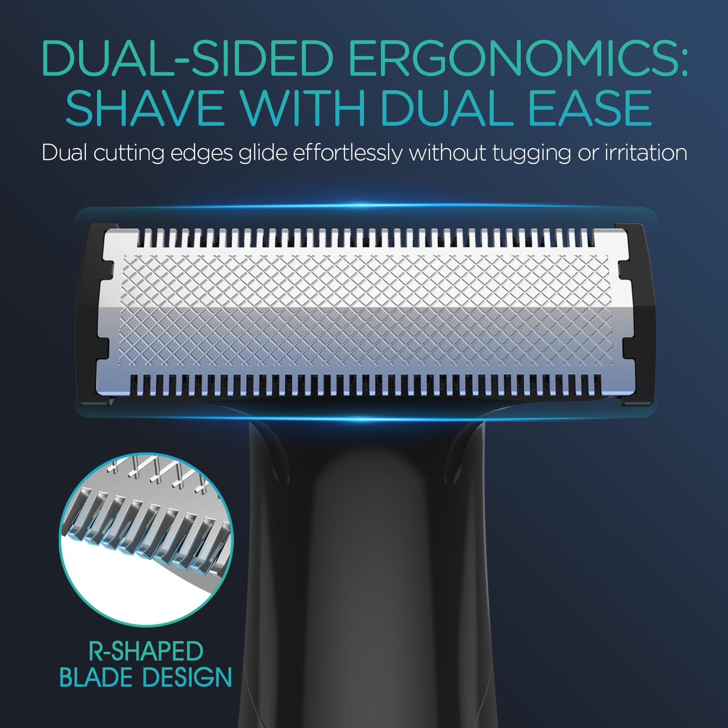 VOYOR Beard Trimmer for Men - All-in-One Rechargeable Grooming Kit | Adjustable Length Combs, Grey