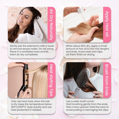 Aison Light Brown Hair Extensions Clip in Real Human Hair 75G 100% Remy Human Hair Clip in Extensions for Women 7pcs 16clips18 Inch