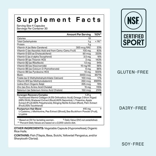 Nutrafol Postpartum Hair Growth Supplements - Clinically Tested for Thicker Hair | 2-Month Supply (Pack of 2)