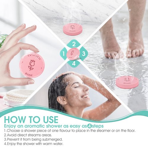 CalmNFiz 30 Pack Shower Steamers for Women Present Set, Shower Bath Bombs with 6 Scents, Self-Care Items for Wife As Valentine's Day and Mothers Day Present Idea, Birthday Present Stocking Suffers