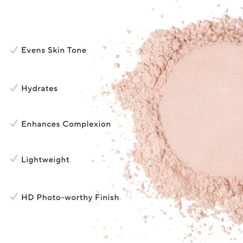 Mirabella Pure Press Foundation - HD-Finish Mineral Powder Compact with Nourishing Jojoba | Age-Defying Makeup for All Skin Types - Original Fair I