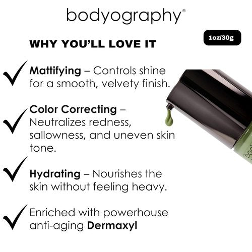 BODYOGRAPHY Foundation Primer - Flawless Anti-Aging Makeup with Vitamin E & Jojoba Oil | 1 oz, Gluten-Free & Cruelty-Free