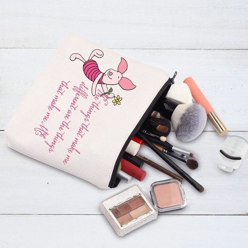 BWWKTOP Pig Cartoon Makeup Bag Pig Movie Inspired Gifts The Things That Make Me Different Are The Things That Make Me Me Zipper Pouch Bag Pig Merchandise (Make Me Different)