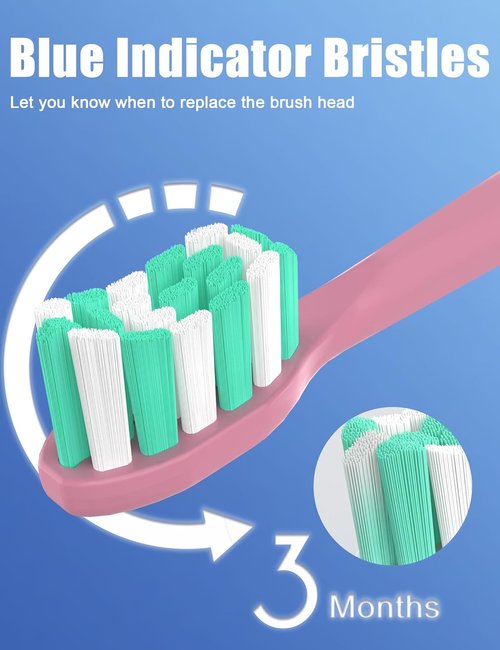 Philips Sonicare Toothbrush Replacement Heads - Plaque Control & Simply Clean | 10 Pack, Pink