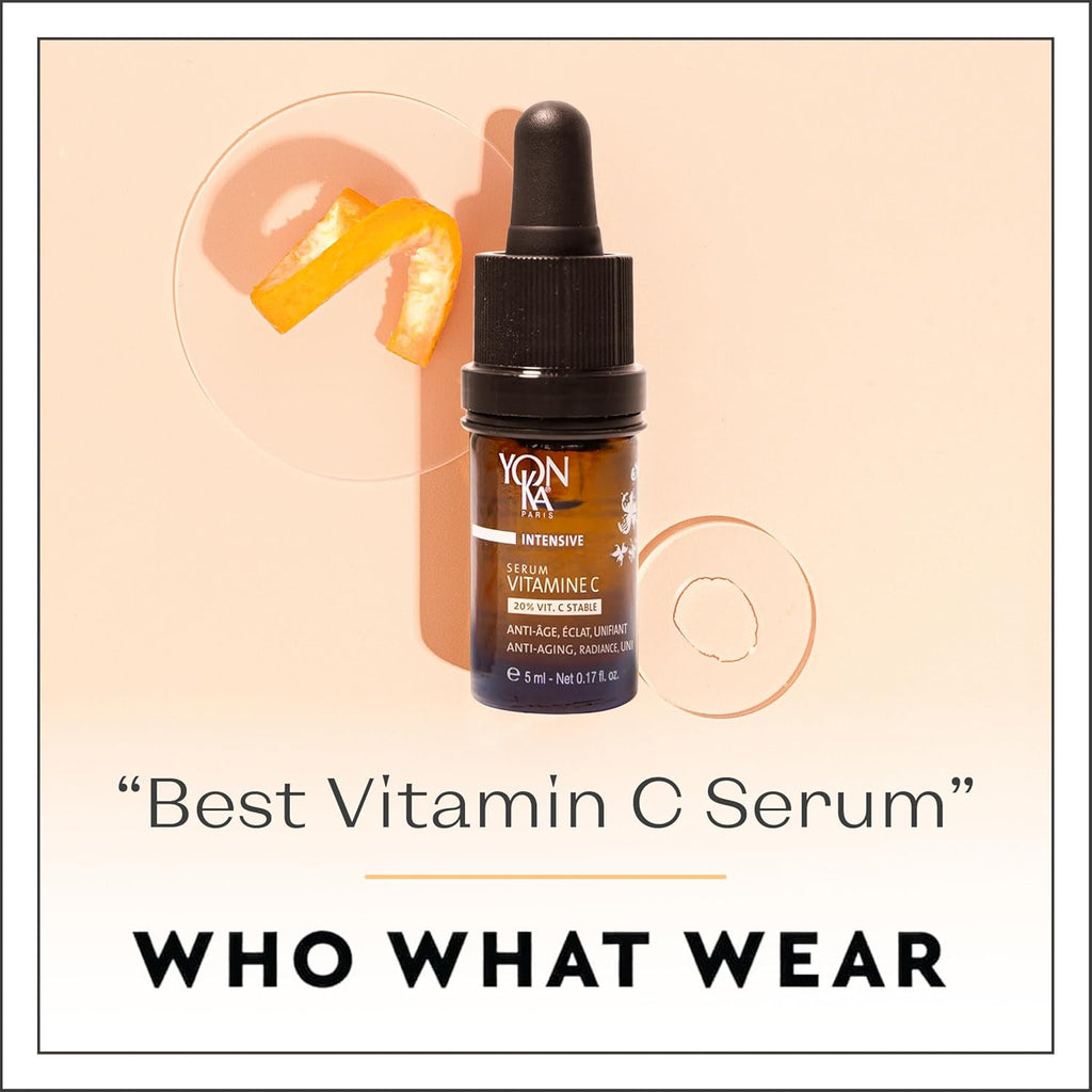 Yon-Ka 20% Vitamin C Serum - Concentrated Anti-Aging Treatment to Even Skin Tone & Boost Collagen | 99% Natural Ingredients