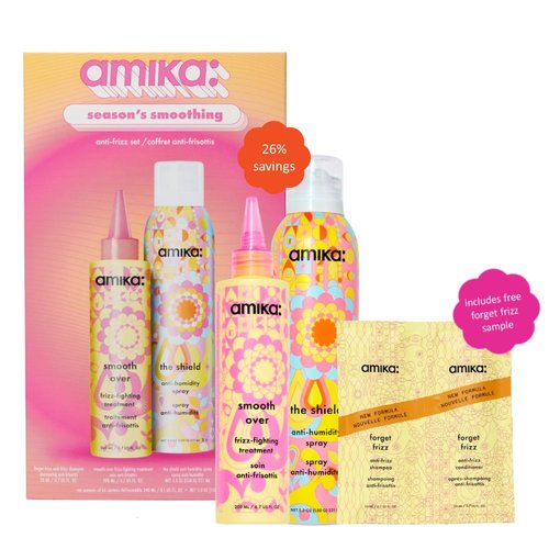 Amika The Shield Anti-Humidity Spray - Lightweight Heat Protection with UV Filters for Smooth, Frizz-Free Hair