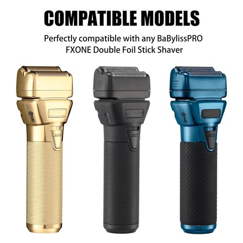 BaBylissPRO FX79RF2MB Replacement Foil & Cutters - Hypoallergenic Extra-Close Shaver Head, Matte Black