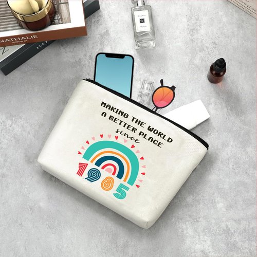 Creakraft 41ST Birthday Gifts For Women 1985 Year Theme Makeup Bag 41 Years Old Birthday Decorations Funny Gift Ideas For Her Grandma Mom Wife Sister Aunt Friend Travel Cosmetic Bags For Christmas