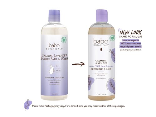 BABO Botanicals Calming Lavender 2-in-1 Bubble Bath & Wash - Relaxing Chamomile & Lavender - EWG Verified, Vegan