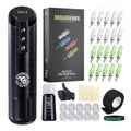 Dragonhawk Tattoo Gun Kit Wireless Beginner Tattoo Kit Complete Tattoo Machine Kit Big Screen Battery Power Supply