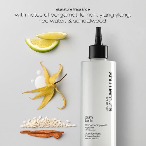 shu uemura art of hair Izumi Tonic Strengthening Gloss - Reduces Breakage and Adds Shine, Nourishes with Japanese Rice Water, 2.5 Fl Oz