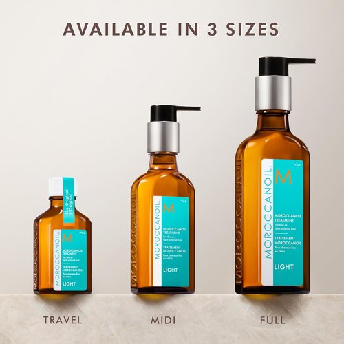 Moroccanoil Treatment Light - Nourishing Hair Oil for Fine Hair | 3.4 Fl Oz