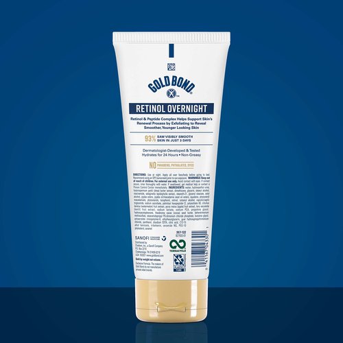 Gold Bond Age Renew Neck & Chest Firming Age Renew Cream, 2 oz. & Age Renew Retinol Overnight Body & Face Lotion, with Retinol & Peptide Complex, 7 oz. & Age Renew Crepe Corrector Body Lotion, 8 oz.