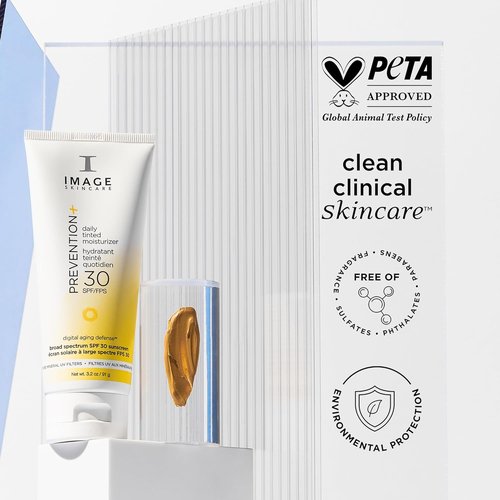 IMAGE Skincare Daily Tinted Moisturizer SPF 30 - No White Cast, Hydrating Formula, 3.2oz