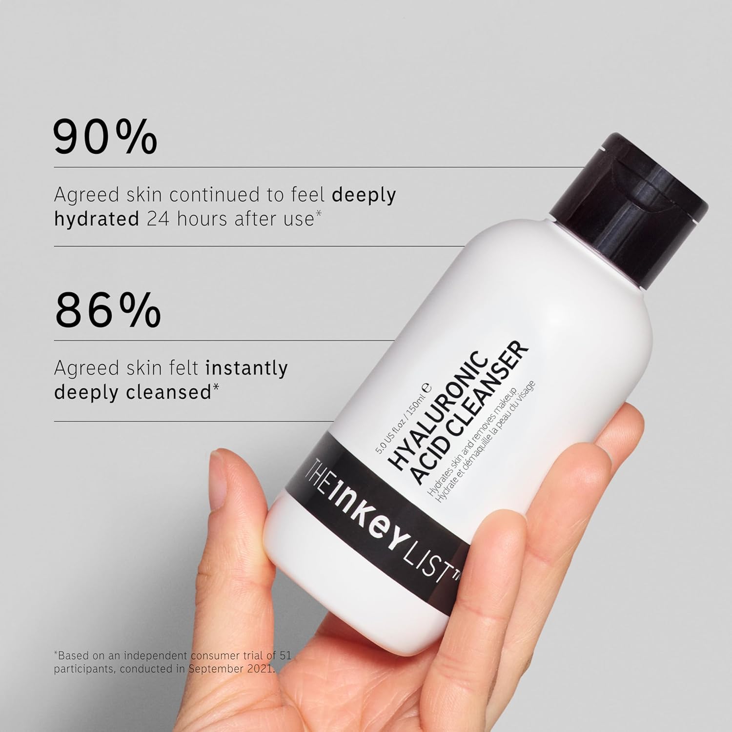 The INKEY List Hyaluronic Acid Cleanser - Daily Hydrating Face Cleanser for All Skin Types | 5 fl oz