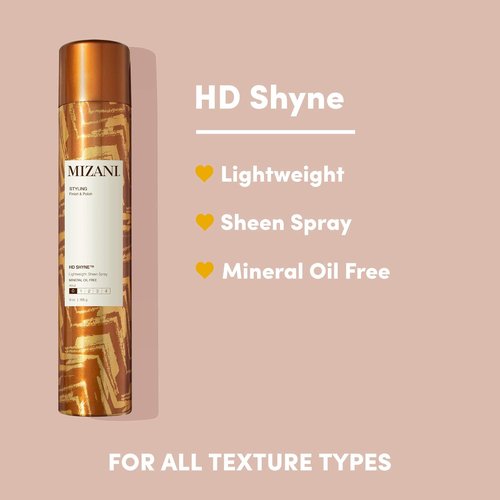 MIZANI HD Shyne Lightweight Hairspray - Weightless, Oil-Free Shine & Nourishment Formula