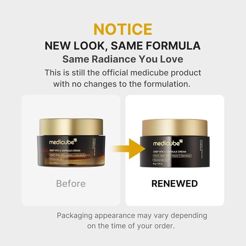 Medicube Capsule Cream - Deep Vitamin C Liposome Capsules for Radiance & Firm Skin | Hydrating Glow Gel, 1.94 oz