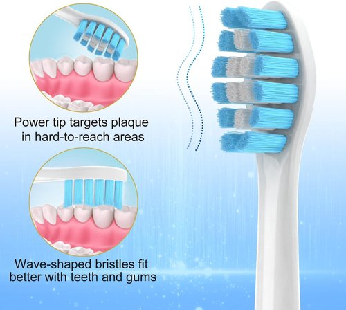 OralClass Replacement Toothbrush Heads - Medium Soft Refills for Philips Sonicare Click-On Handles | 8 Pack