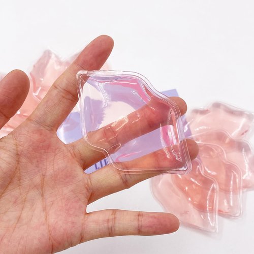 (10 PCS) Lip Ice Pack ，Ice Compress After Lip ice Treatment, Reusable ice pad for Cosmetic, Lip Shape ice Pack to Relieve Pain and Relax Lips, Anti-Aging Lip Care ice Pack to Reduce Lip Swelling