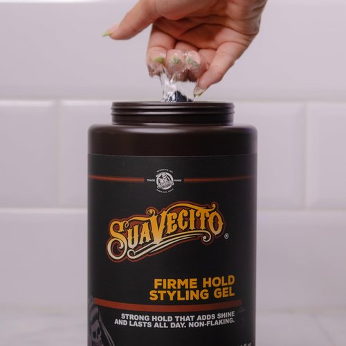 Suavecito Firme Hold Styling Hair Gel - 32 oz Tub | Original Scent, High Shine, Alcohol-Free, All-Day Hold