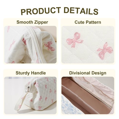 GISMTR Large Quilted Hair Tools Travel Bag for Hair Dryer Aesthetic Cute Dustproof Travel Organizer Flat Curling Iron Travel Organizer