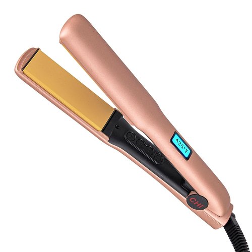 CHI Original Flat Iron Hair Straightener - Ceramic Floating Plates for Smooth Finish | 1.25" Prosecco Please